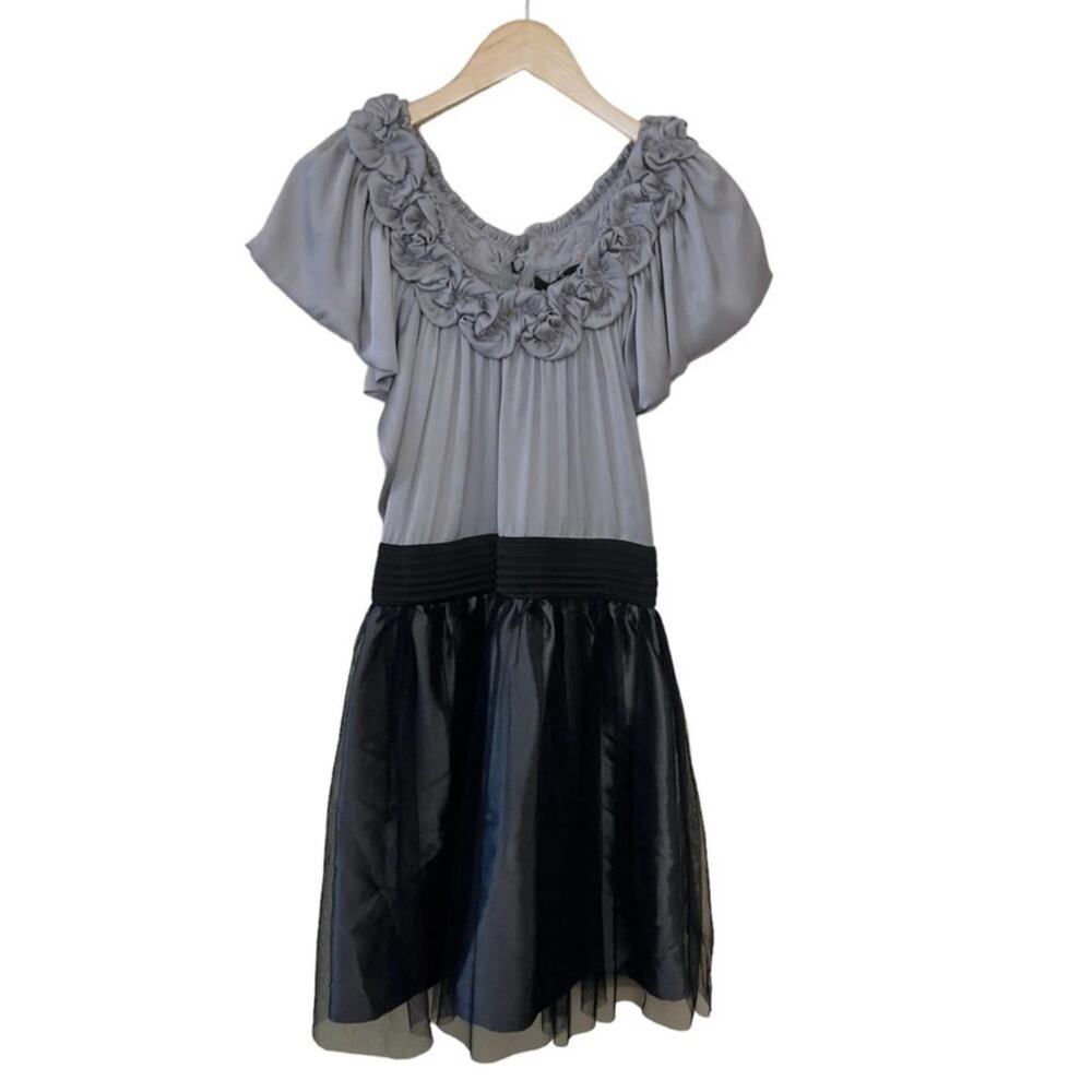 Anthropologie Ryu Dress Size M Medium Gray Black NWT